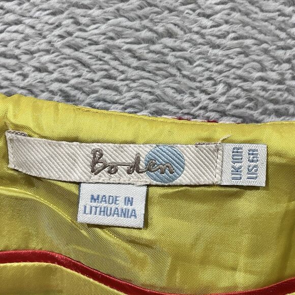 Vintage Boden Skirt Women's 6 Tweed Plaid Pencil Mini Wool Pockets Boho - Picture 3 of 8
